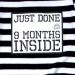 Lazy Baby New Born Gift: Just Done 9 Months Inside Newborn Vest - Unisex Organic Bodysuit in Pink - Buy Online on GoSupps.com
