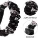 OCEBEEC Scrunchies for Fitbit Inspire 2/HR Bands - Black/Grey Flower Print, Small - Women's Elastic Cloth Wristband Bracelet - Buy Online on GoSupps.com