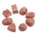 TEHAUX 8pcs Simulation Chocolate Realistic Chocolate Model Chocolate Block Model Fake Cookies Realistic Fake Chocolate Simulated Chocolate Decor Desktop Decor 3D Gummies PVC Multifunction Coffee 3.9X2.8cm