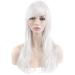 Akstore 28 70cm Long Wavy Curly Hair Fashion Cosplay Wig in White with Wig Cap - Buy Online on GoSupps.com