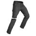 Waspornow men zip-off hiking trousers-removable trekking pants breathable outdoor pants work pants fast drying summer functional pants with 5 pockets xl dark gray