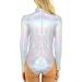Shiny Metallic Women's Ballet Body Suit - Long-Sleeved Dancewear for Gymnastics & Ballet - Available in Black & Silver - Buy Online on GoSupps.com