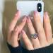 Mouyou press on nails short square nude gradient purple fake nails full cover artificial nails self -adhesive angular color gradient purple acrylic artificial fingernails for women & girls purple purple