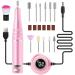 Foxzone Electric Nail Drill - 35000 rpm Adjustable Portable Nail Drills  Professional Powerful and Quiet Nail File Nail Drills  with Visible Display Screen for Acrylic Gel Nails (Rose Gold)