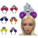hgnxa Simulated Flower&Skull Shape Headband for Women Halloween Party Hair Hoop Hairband Woman Taking Photo Hair Accessories Blue - Buy Online on GoSupps.com