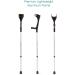 Soles Aluminum Forearm Crutch (SLS806BL) - Black | Ergonomic Support for Mobility - Buy Online on GoSupps.com