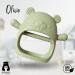 Infatot Chipmunk Teething Mitten for Babies - Silicone Baby Teether Glove with Finger Sucking Prevention - CM Olive - Buy Online on GoSupps.com