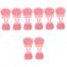 minkissy 16 Pcs Rabbit Ears Facial Brush Face Wash Massager Face Massage Brush Silicone Exfoliating Brush Face Scrub Massager Manual Facial Brush Cleansing Brush Silica Gel Miss Pink Body Light Pinkx4pcs 7.5x7.5cmx4pcs