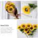 HOMSFOU 8 Pcs Simulated Sunflower Artificial Sunflowers Fake Flower Decors Home Accents Decor Bouquets for Wedding Faux Silk Flowers Sunflowers Bouquet Fake Flower Crafts Party Decor Props - Buy Online on GoSupps.com