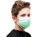 Kata 3-Ply Pleated Disposable Children's Face Masks - Green One Size Box of 50 - International Shipping Available - Buy Online on GoSupps.com