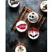 24 x Pre-Cut Halloween Mix 14 Edible Stand up Wafer/Rice Paper Cupcake Toppers Birthday Party Cake Decorations