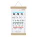 Pediatric Eye Chart for Kindergarten Child Kids Visual Acuity Test Wall Chart with Wooden Frame and Canvas for Eye Exams 10 Feet 15 x 8 Inches (10 Feet Distance)