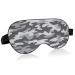 Haskirky Light Blocking Eye Mask Breathable and Adjustable Adult Men and Women Travel on Business Trips Yoga Meditation Light Smooth Comfortable Eye Mask Office Deep Sleep Goodies Dark Grey Camoufl
