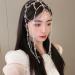 Wiwpar Boho Crystal Long Chain Tassel Headpiece | Rhinestone Festival & Wedding Hair Accessories for Women & Girls - Buy Online on GoSupps.com