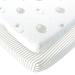 Joey + Joan Pack and Play Sheets Fitted  Compatible with 4moms Breeze Plus Playard & Breeze Go Playard  Fits Up to 30 x 43 Inch Mattress Without Bunching  Grey 2-pack Lamb/Stripes