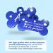Personalized Bone-Shaped Pendants for Dogs & Cats | Ibera Gifts - Custom Engraved Collars in Blue with Hearts - Buy Online on GoSupps.com