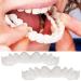 CHNLML 2 Pairs Instant Veneers Dentures for Men and Women, Customizable Temporary Fake Teeth, Teeth Improve Smile, Perfect Braces and Whitening Substitutes, Suitable for Everyone with, Multicolor