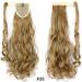iLUU Women Long Curly Wavy Wrap Around Ponytail Extension 18" 100g Heat-resisting Natural Fiber Synthetic Hair Piece Clip in Hair Extensions (Curly Wavy 26 Light Blonde) #26-strawberry blonde - Buy Online on GoSupps.com