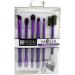 MODA Royal & Langnickel Travel Size Beautiful Eyes 7pc Makeup Brush Set with Pouch Includes - Angle Shader Crease Smudger Eye Shader Smoky Eye Brow Liner and Lash Comb Brushes Purple - Buy Online on GoSupps.com