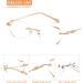 TERAISE Frameless Reading Glasses for Women - Blue Light Blocking Stylish Diamond Cut Rimless Eyeglasses in Gold Magnification 3.5x - Buy Online on GoSupps.com