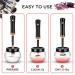 DEAL CICK Makeup Brush Cleaner Machine - Fast Electric Brush Cleaner & Dryer with 8 Rubber Collars - Deep Cosmetic Brush Spinner - Wash & Dry in Seconds - Black - Buy Online on GoSupps.com
