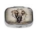 Broken Wall Elephant Printing 2 Compartment Small Pill Case Cute Small Pill Box Purse Pill Boxs Travel Pill Organizer for Pocket Purse and Travel Gifts