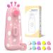 Megainvo Baby Nail File- Baby Electric Nail File Baby Nail Trimmer with 10 Grinding Heads LED Light Whisper Quiet Safe Electric Nail File Baby for Newborn Toddler Toes Finger Nails Pink
