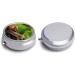 Wildlife Animal Snail Print Round Pill Box - 3 Compartment Decorative Portable Pill Organizer - Metal Pocket Medicine Storage - Buy Online on GoSupps.com
