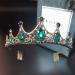 minkissy Vintage Crown Green Rhinestone Tiara with Comb Crystal Queen Headband for Wedding Pageant Prom Halloween Cosplay Party - Buy Online on GoSupps.com
