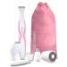Electric Razors for Women Bikini Trimmer 4IN1 Lady Electric Shaver for Pubic Hair Leg Face Cordless Trimmer for Bikini Line Hair Removal Nose Trimmer Facial Hair Removal/Remover pink/pl5a Pink White