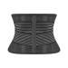 Lower backrest for men women laurel support decompression belt with two types of spacer contain correction pain relief herniated disc scoliosis (color: black size: large) black XXX