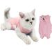 Cat Onesie Recovery Suit Cat Surgical Vest Cat Body Suits for Medical Care Kitten Post-operative Recovery Vest Shirt Kitten Breathable Clothes for Abdominal Wounds Anti Licking (M pink) M pink - Buy Online on GoSupps.com