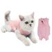 Recovery Suit Cat Katzenbody after op cone e collar alternative pets surgery suits puppy protection clothing CAT surgical recreational suit for belly wounds or skin diseases (M pink) m pink pink