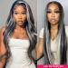 Wiggins Hair 20 Inch Grey Body Wave Lace Front Wig | Platinum Blonde Highlights | Gray Highlight Wig for Black Women - Buy Online on GoSupps.com