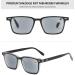 Buy Lanomi Blue Light Filter Reading Glasses - Stylish Sun Protection for Men & Women - Rectangular Gray Lens with Black Transparent Frame - 2.0x Visual Aid - International Shipping Available - Buy Online on GoSupps.com