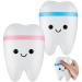 2 Pieces Jumbo Squishy Tooth Slow Rising Tooth Fake Tooth Anxiety Relieve Tooth Toy Dental Tooth Toys Dental Assistant Gifts for Stress Relief Teens  Adults