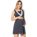 Purpless Maternity Sleeveless V-Neck Lace Detail Nightdress | Pregnancy & Nursing | Graphite Melange | Style 4141N - Buy Online on GoSupps.com