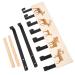CHILDWEET Bath Toy Storage 1pc Solid Wood Door Hook Towel Hooks Jacket Hanger Bath Towel Hook Wrought Iron Hook Coat Key Hook