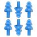 uxcell Waterproof Silicone Swimming Earplugs with Mushroom Design 3 Pairs - Soft and Comfortable Ear Plugs Protection for Men Women Blue
