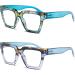 Hubeye Square Reading Glasses for Women - Spring Hinged Oprah Style +3.0 Diopter - 2 Pairs 2 Color Mixes - Shop Internationally - Buy Online on GoSupps.com