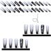 SVRITE Black Gradient Applique Diamond False Nails Long Coffin Nail Tips Detachable Press on Nails Glitter Diamond Nails - Buy Online on GoSupps.com