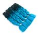 Showjarlly Jumbo Braid Art Hair Extensions - 24 Inch Ombre KanCalon Braids (5 Pack) for Crochet Twist & Box Braids - Black/Navy Blau - Buy Online on GoSupps.com