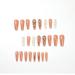 Justotry 24 Pieces Coffee Rhinestone French Ballerina Press On Nails - Marble Short Fake Nails for Women - Buy Online on GoSupps.com