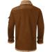 Buy Hanxiulin Men's Fleece Plush Jacket - Warm Windproof Casual Winter Jacket in Khaki | Ideal for Outdoor Comfort - Buy Online on GoSupps.com