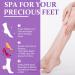 4 Step Lavender Foot Spa Pedicure Kit for Dry Cracked Feet - Bath Salt, Foot Cream, Scrub - Exfoliating Foot Care Set - Buy Online on GoSupps.com