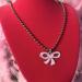 OralGos Fashion Bow Pendant Necklace - Cute Clavicle Chain & Ball Choker Jewelry | Simple Style Metal Accessories - Buy Online on GoSupps.com