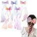 5 Pcs Hair Bows for Girls Colorful Ribbon Hair Bows Princess Bows Hair Barrettes Alligator Clips for Girls Kids Teens Hair Accessories
