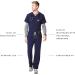 FIGS Pisco Men's Basic Scrub Pants | Structured Fit, Straight Leg, 4 Pockets | Anti-Wrinkle | Regular Medium, Navy Blue - Buy Online on GoSupps.com