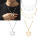 Stylish Hexagonal Star Chain Jewelry - Chic Stainless Steel Collarbone Chain for Fashionistas - Buy Online on GoSupps.com