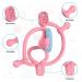Vicloon Baby Bite Ring - BPA-Free Silicone Monkey Teething Toy for Gums Relief | Baby Tooth Aid from 3 Months - Pink - Buy Online on GoSupps.com